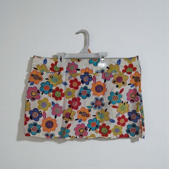 Flower Power, Vintage Skort, Junior Size 11,Side Zip, Boho - Picture 2 of 4